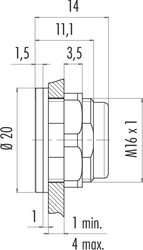 Snap-In IP67 adapter, pluggable