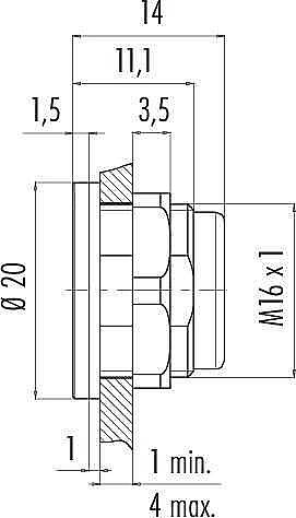 Snap-In IP67 adapter, pluggable - 2