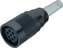 Bayonet female cable connector, Contacts: 3, 5.0 - 8.0 mm, shielding is not possible, solder, IP40