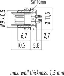 Erkek Panel Tip 4 Kontaklı Konnektör