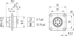 Erkek Panel Tip 3 Kontaklı Konnektör