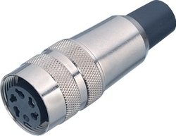 M16 IP40 female cable connector, Contacts: 2, 6.0 - 8.0 mm, shielding is not possible, solder, IP40