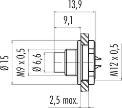 Erkek Panel Tip 4 Kontaklı Konnektör