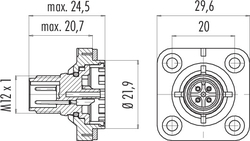 Dişi Panel Tip 8 Kontaklı Konnektör