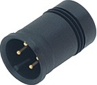 M12-A integrated plug, Contacts: 4, not shielded, solder, IP67