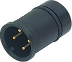 M12-A integrated plug, Contacts: 4, not shielded, solder, IP67