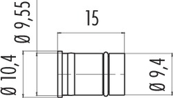 M12-A integrated plug, Contacts: 4, not shielded, solder, IP67