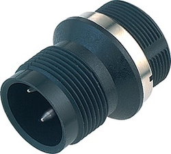 M18 male panel mount connector, Contacts: 4, not shielded, solder, IP67