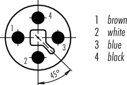 Erkek Panel Tip 4 Kontaklı Konnektör