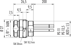 Erkek Panel Tip 3 Kontaklı Konnektör