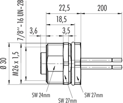 Dişi Panel Tip 5 Kontaklı Konnektör