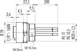 Dişi Panel Tip 5 Kontaklı Konnektör