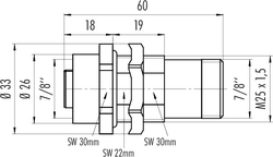 Erkek Panel Tip Adaptör 5 Kontaklı