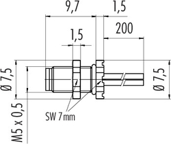 Erkek Panel Tip 3 Kontaklı Konnektör