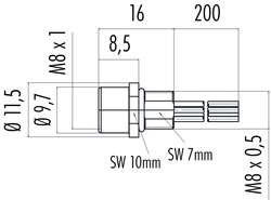 Dişi Panel Tip 4 Kontaklı Konnektör