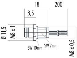 Erkek Panel Tip 3 Kontaklı Konnektör