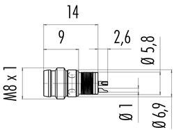 Erkek Kablo Tip 4 Kontaklı Konnektör