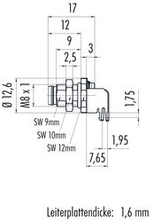 Erkek Panel Tip 3 Kontaklı Konnektör