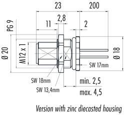 Erkek Panel Tip 4 Kontaklı Konnektör