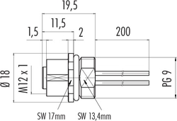 Dişi Panel Tip 5 Kontaklı Konnektör