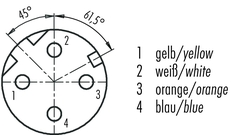 Dişi Panel Tip 4 Kontaklı Konnektör