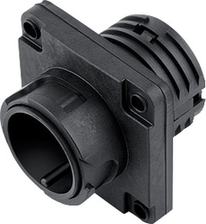 Bajonett HEC male panel mount connector, Contacts: 4+PE, shielding is not possible, crimp (Crimp contacts must be ordered separately), IP68/IP69K, UL, VDE