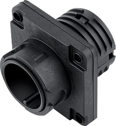 Bajonett HEC male panel mount connector, Contacts: 12, shielding is not possible, crimp (Crimp contacts must be ordered separately), IP68/IP69K, UL, VDE