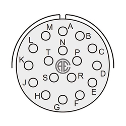 17 Kontak Panel Tip 180° (Düz) Açılı Dişi Askeri Konnektör (MIL-DTL-5015)