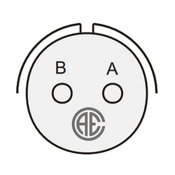 2 Kontak Panel Tip 180° (Düz) Açılı Dişi Askeri Konnektör (VG 95234)