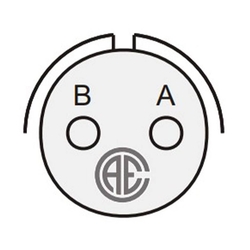 2 Kontak Panel Tip 180° (Düz) Açılı Erkek Askeri Konnektör (VG 95234)