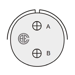 2 Kontak Panel Tip 180° (Düz) Açılı Erkek Askeri Konnektör (VG 95234)