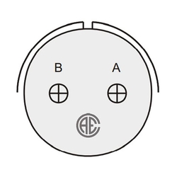 2 Kontak Panel Tip 180° (Düz) Açılı Erkek Askeri Konnektör (VG 95234)