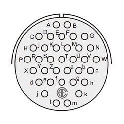 35 Kontak Panel Tip 180° (Düz) Açılı Dişi Askeri Konnektör (VG 95234)