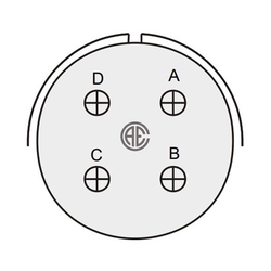 4 Kontak Kablo Tip 180° (Düz) Açılı Dişi Askeri Konnektör (VG 95234)