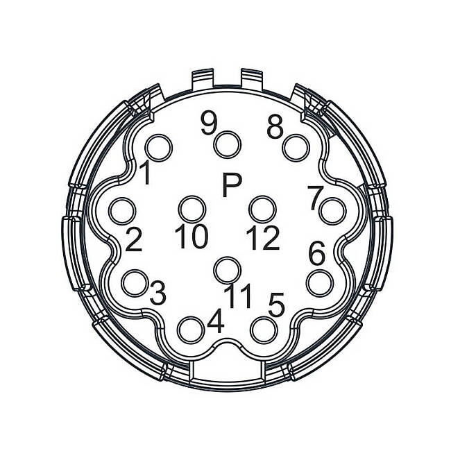 623 Series 12 Contact P Coding Insert - 2