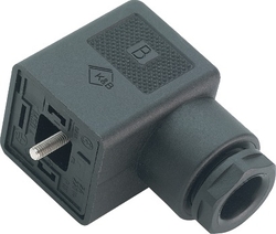 Size A female connector (panel mount), Contacts: 2+PE, 6.0 - 8.0 mm, not shielded, screw clamp, IP40 without seal, VDE, ESTI+