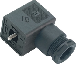 Size A female connector (panel mount), Contacts: 2+PE, 8.0 - 10.0 mm, not shielded, screw clamp, IP40 without seal, VDE, ESTI+