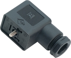 Size B (DIN EN 175301-803) female connector (panel mount), Contacts: 2+PE, 6.0 - 8.0 mm, not shielded, screw clamp, IP40 without seal, UL, ESTI+, VDE