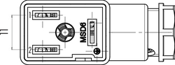 Size B (DIN EN 175301-803) female connector (panel mount), Contacts: 2+PE, 6.0 - 8.0 mm, not shielded, screw clamp, IP40 without seal, UL, ESTI+, VDE