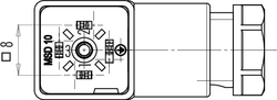 Size C (DIN EN 175301-803) female connector (panel mount), Contacts: 2+PE, 4.0 - 6.0 mm, not shielded, screw clamp, IP40 without seal, ESTI+