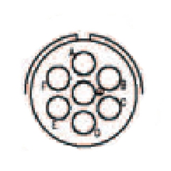 7 Kontak Panel Tip 180° (Düz) Açılı Erkek Askeri Konnektör (MIL-DTL-5015)