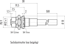 Dişi Panel Tip 5 Kontaklı Konnektör