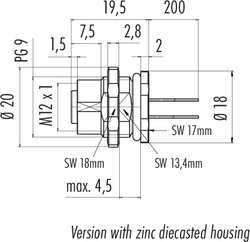 Dişi Panel Tip 5 Kontaklı Konnektör