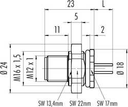 Erkek Panel Tip 8 Kontaklı Konnektör