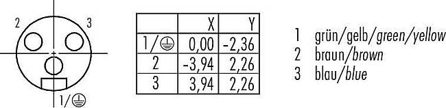Dişi Kablolu Tip 3 Kontaklı Konnektör - 3