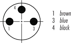 Erkek Kablolu Tip 3 Kontaklı Konnektör