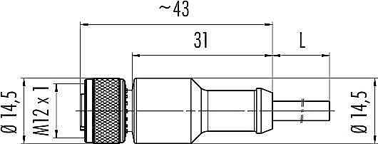 Erkek Kablolu Tip 3 Kontaklı Konnektör - 2