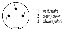 Erkek Kablolu Tip 3 Kontaklı Konnektör