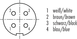 Dişi Kablolu Tip 4 Kontaklı Konnektör