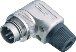 M16 IP40 male angled connector, Contacts: 2, 4.0 - 6.0 mm, shieldable, solder, IP40